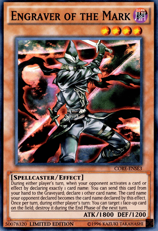 Engraver of the Mark [CORE-ENSE3] Super Rare (ONLINE ORDER ONLY)