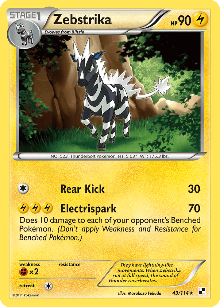 Zebstrika (43/114) [Black & White: Base Set] (Online Only)