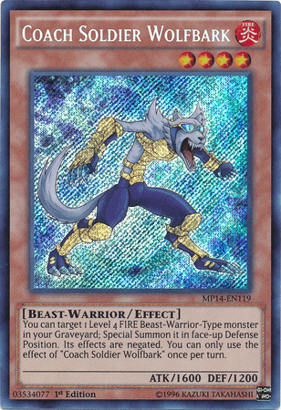 Coach Soldier Wolfbark [MP14-EN119] Secret Rare (ONLINE ORDER ONLY)