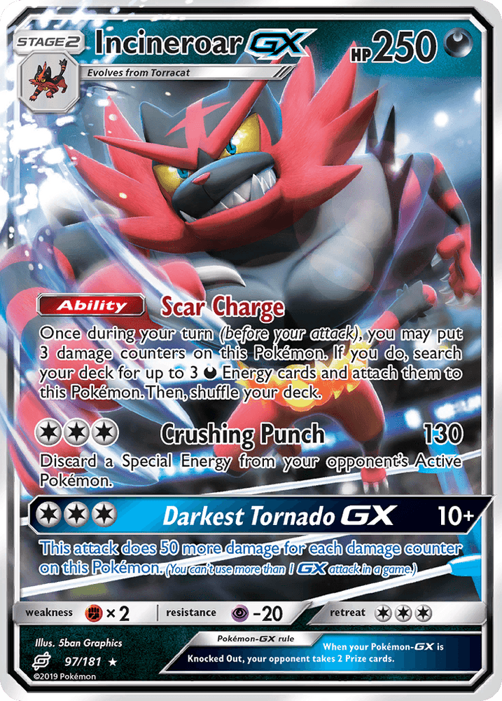 Incineroar GX (97/181) [Sun & Moon: Team Up] (Online Only)