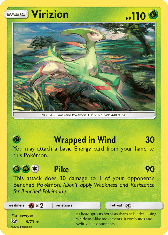 Virizion (8/73) [Sun & Moon: Shining Legends] (Online Only)