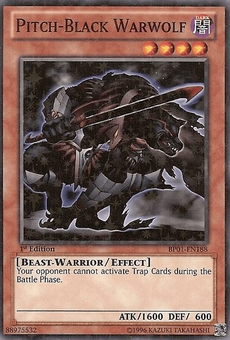 Pitch-Black Warwolf [BP01-EN188] Starfoil Rare (ONLINE ORDER ONLY)