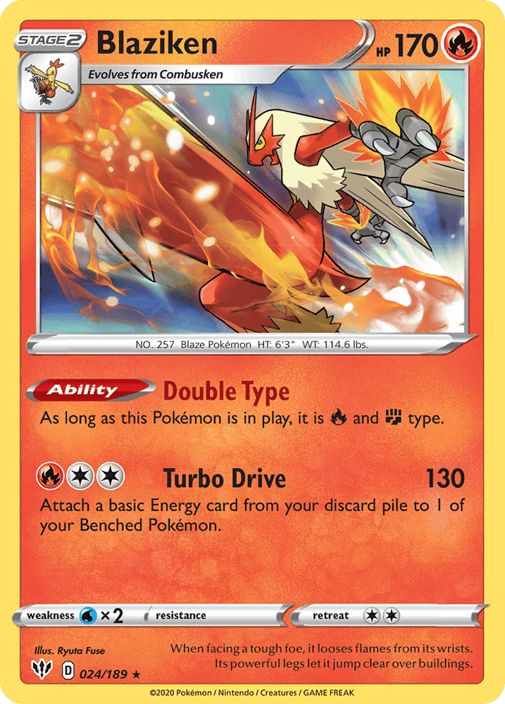 Blaziken (024/189) [Sword & Shield: Darkness Ablaze] (Online Only)