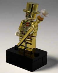 Golden Monopoly Money Man Custom Minifigure (ONLINE ORDER ONLY)