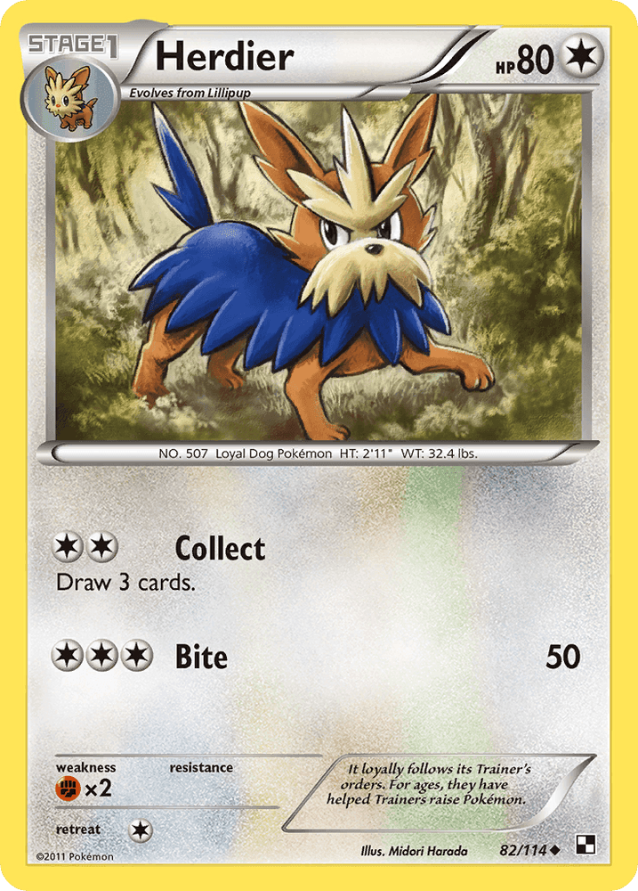 Herdier (82/114) [Black & White: Base Set] (Online Only)