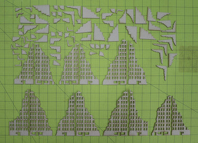 6mm Tall Ruined City Buildings (Matboard) - 285CSS056 (Online Order Only)