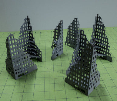 6mm Tall Ruined City Buildings (Matboard) - 285CSS056 (Online Order Only)
