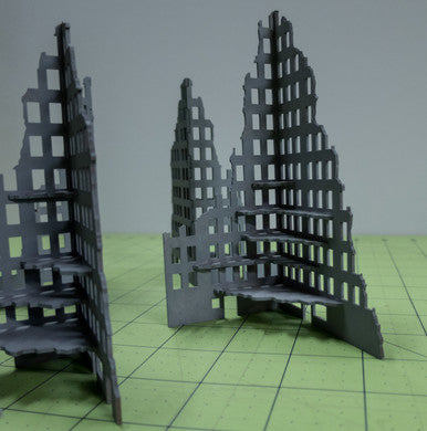 6mm Tall Ruined City Buildings (Matboard) - 285CSS056 (Online Order Only)