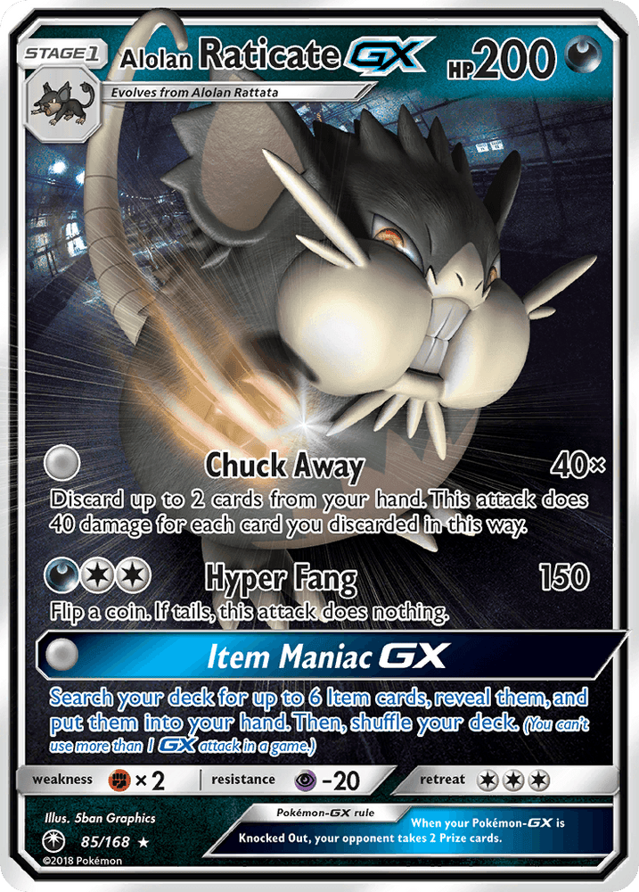 Alolan Raticate GX (85/168) [Sun & Moon: Celestial Storm] (Online Only)