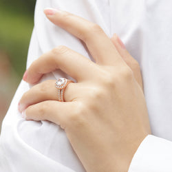 The Victoria - 18kt Rose Gold Wedding Ring Set (ONLINE ORDER ONLY)