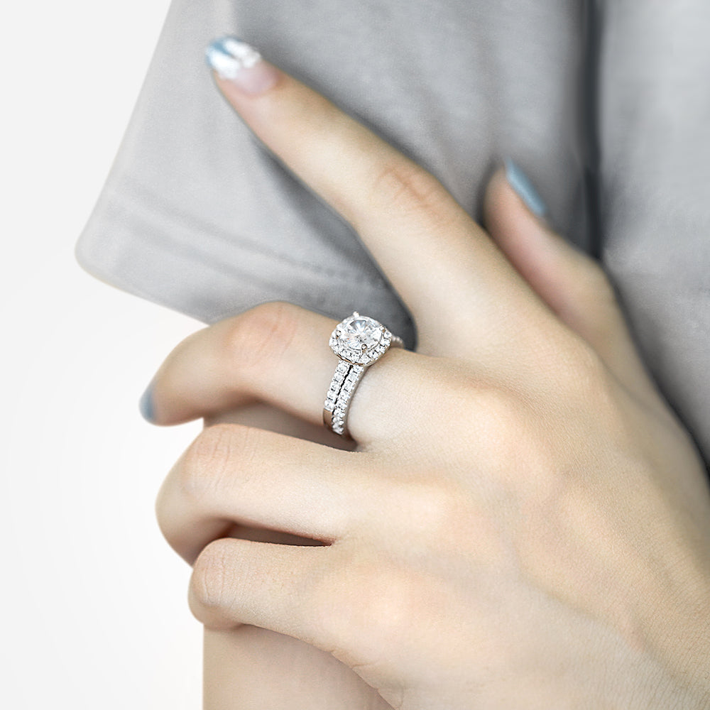 The Victoria - Silver Wedding Ring Set (ONLINE ORDER ONLY)