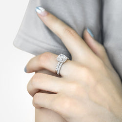 The Victoria - Silver Wedding Ring Set (ONLINE ORDER ONLY)