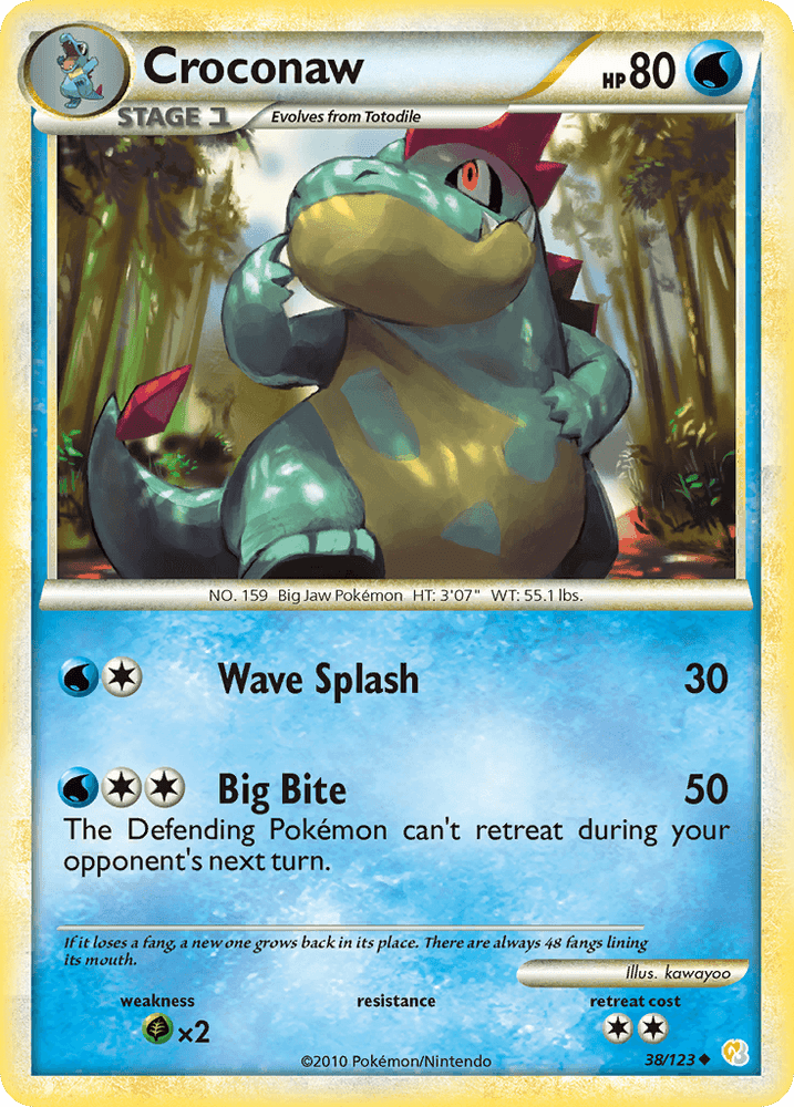 Croconaw (38/123) [HeartGold & SoulSilver: Base Set] (Online Only)