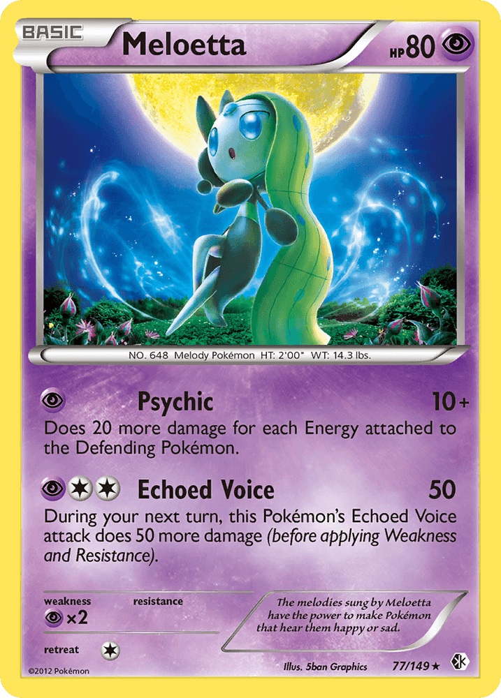 Meloetta (77/149) (Theme Deck Exclusive) [Black & White: Boundaries Crossed] (Online Only)
