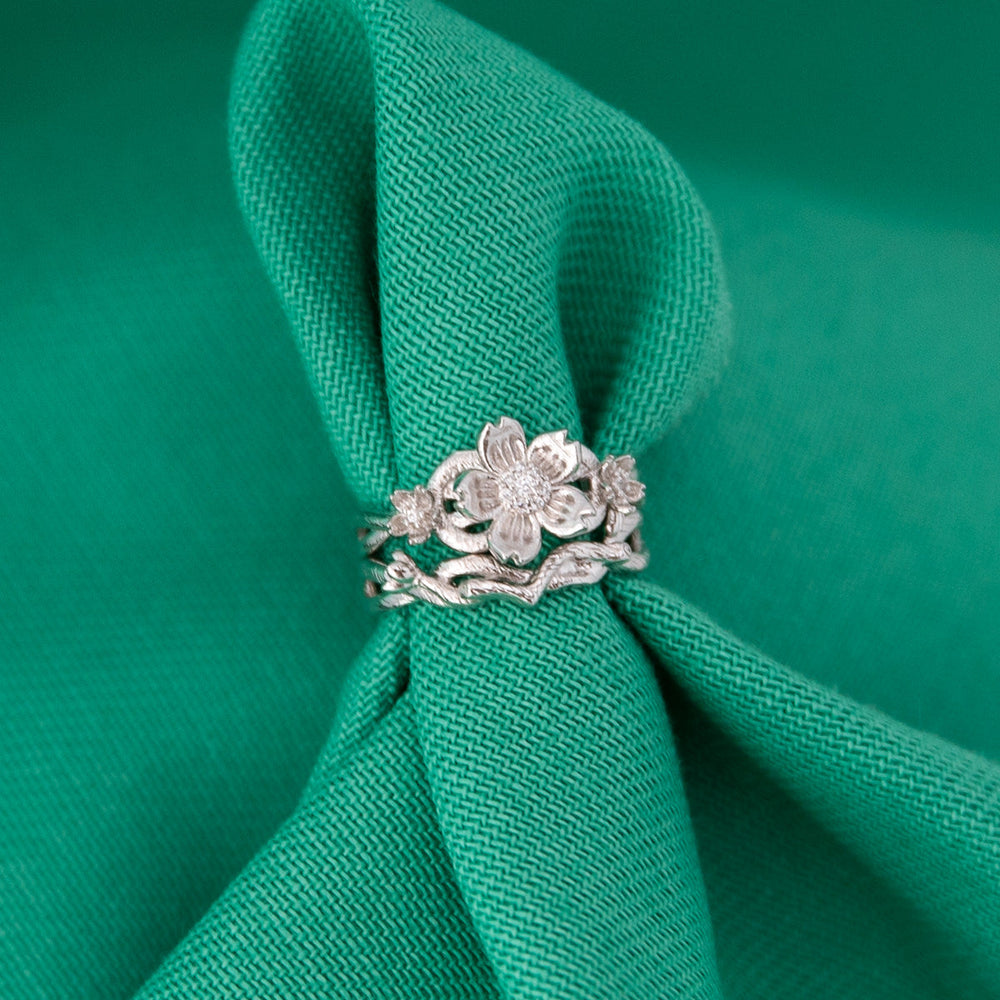 Disney X RockLove DISNEY MULAN Mulan Cherry Blossom Stacker Rings (ONLINE ORDER ONLY)