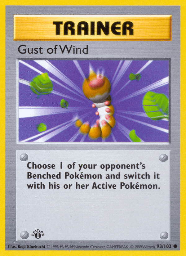 Gust of Wind (93/102) (Shadowless) [Base Set 1st Edition] (Online Only)