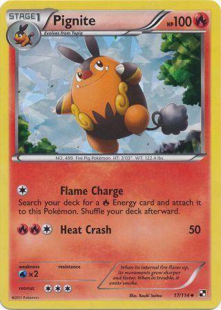 Pignite (17/114) (Cracked Ice Holo) [Black & White: Base Set] (Online Only)
