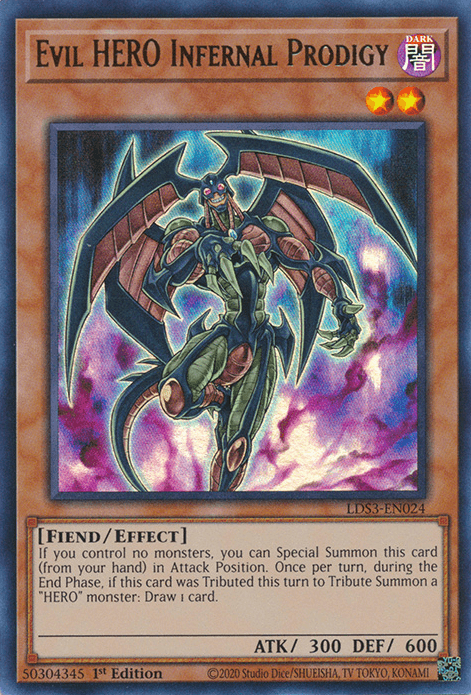 Evil HERO Infernal Prodigy [LDS3-EN024] Ultra Rare (ONLINE ORDER ONLY)