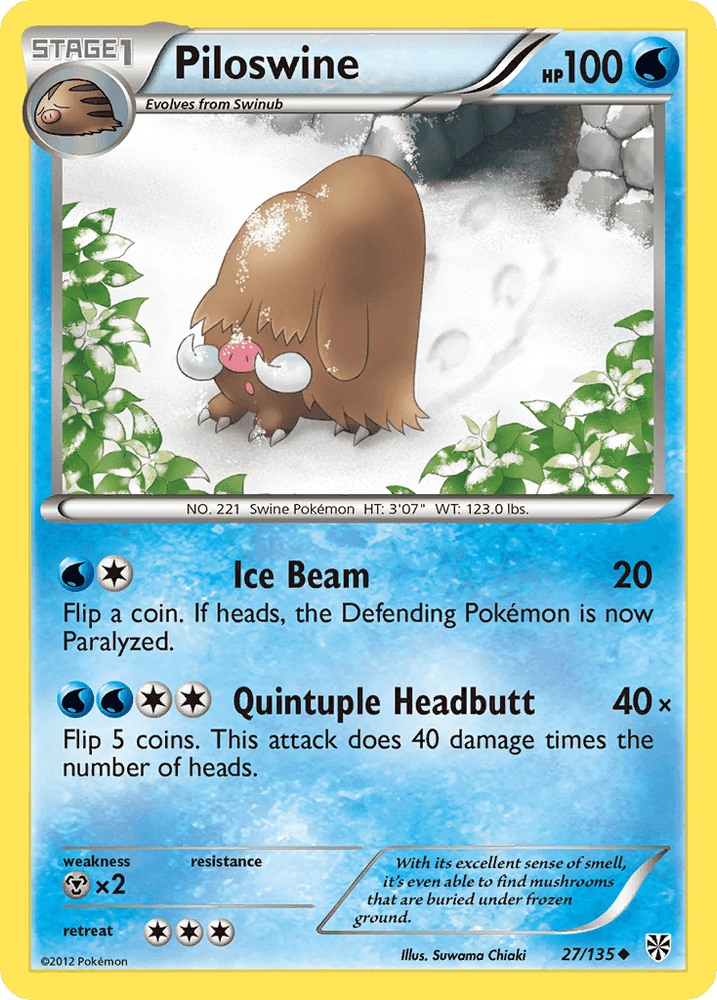 Piloswine (27/135) [Black & White: Plasma Storm] (Online Only)