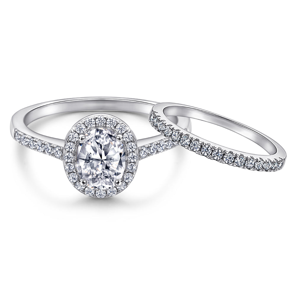 The Ada - Silver Wedding Ring Set (ONLINE ORDER ONLY)