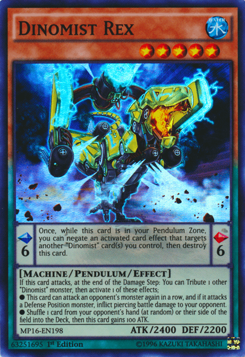 Dinomist Rex [MP16-EN198] Super Rare (ONLINE ORDER ONLY)