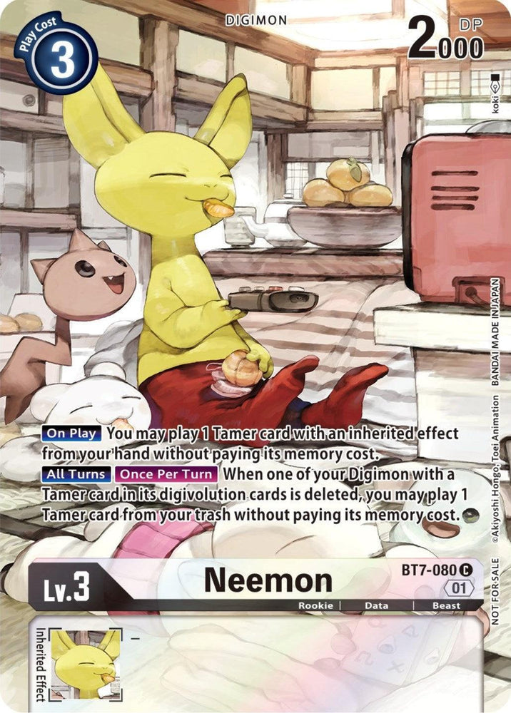 Neemon [BT7-080] (2nd Anniversary Frontier Card) [Next Adventure Promos] (ONLINE ORDER ONLY)