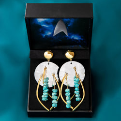 Star Trek X RockLove Guinan Turquoise Earrings (ONLINE ORDER ONLY)