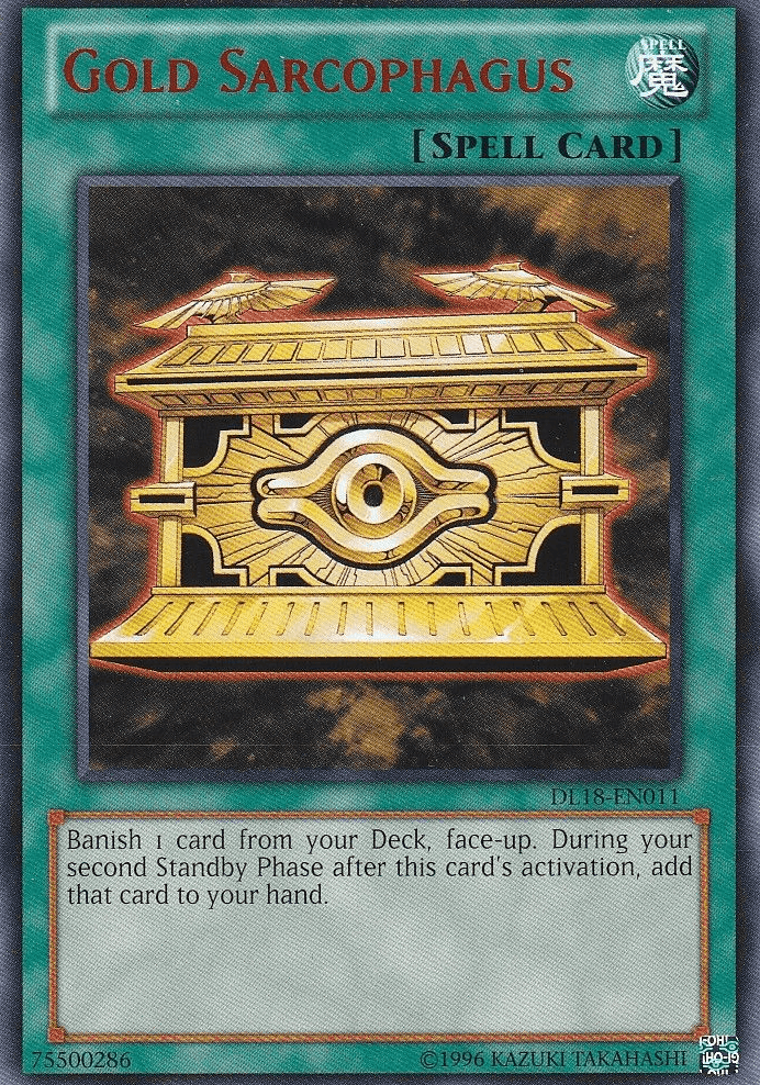 Gold Sarcophagus (Red) [DL18-EN011] Rare (ONLINE ORDER ONLY)