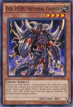 Evil HERO Infernal Gainer [BP03-EN032] Common (ONLINE ORDER ONLY)