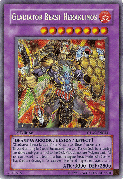 Gladiator Beast Heraklinos [GLAS-EN044] Secret Rare (ONLINE ORDER ONLY)