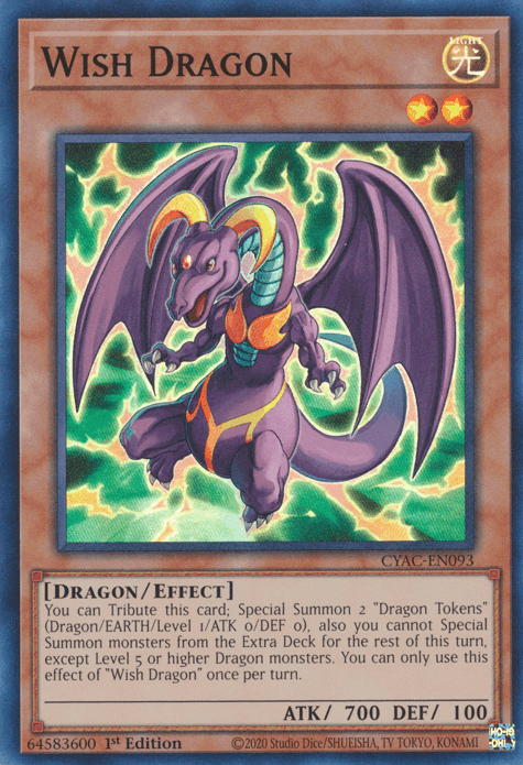 Wish Dragon [CYAC-EN093] Super Rare (ONLINE ORDER ONLY)