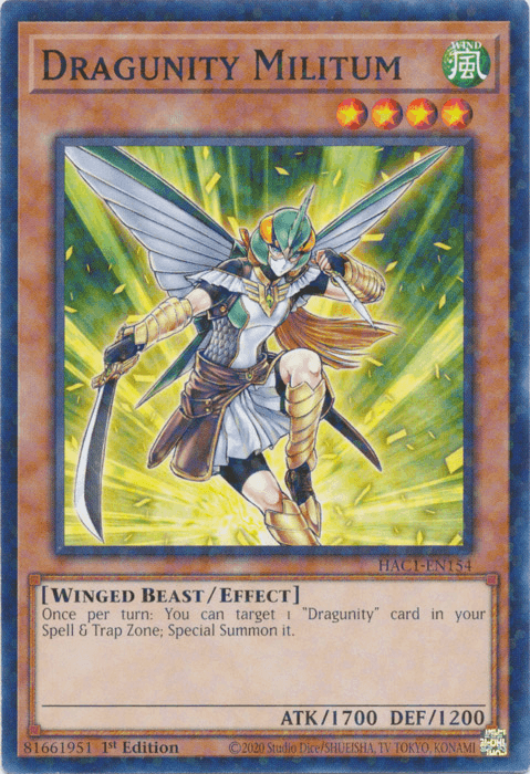 Dragunity Militum (Duel Terminal) [HAC1-EN154] Common (ONLINE ORDER ONLY)