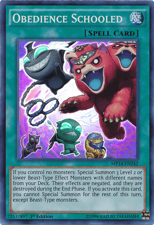 Obedience Schooled [MP14-EN242] Super Rare (ONLINE ORDER ONLY)