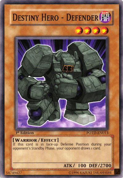 Destiny Hero - Defender [POTD-EN013] Common (ONLINE ORDER ONLY)