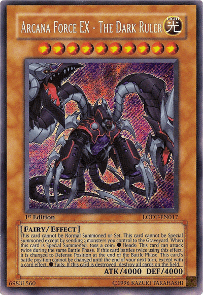 Arcana Force EX - The Dark Ruler [LODT-EN017] Secret Rare (ONLINE ORDER ONLY)