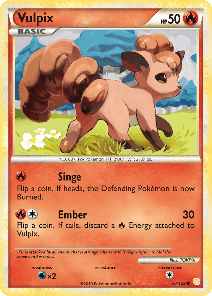 Vulpix (87/123) [HeartGold & SoulSilver: Base Set] (Online Only)