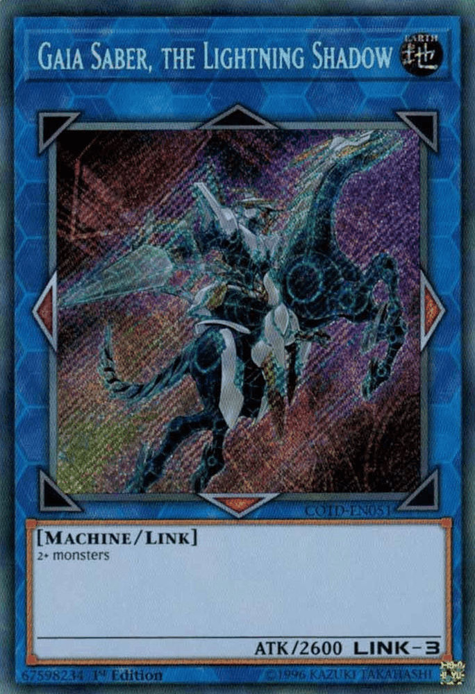 Gaia Saber, the Lightning Shadow [COTD-EN051] Secret Rare (ONLINE ORDER ONLY)