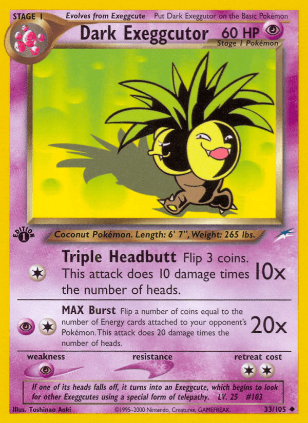 Dark Exeggutor (33/105) [Neo Destiny 1st Edition] (Online Only)