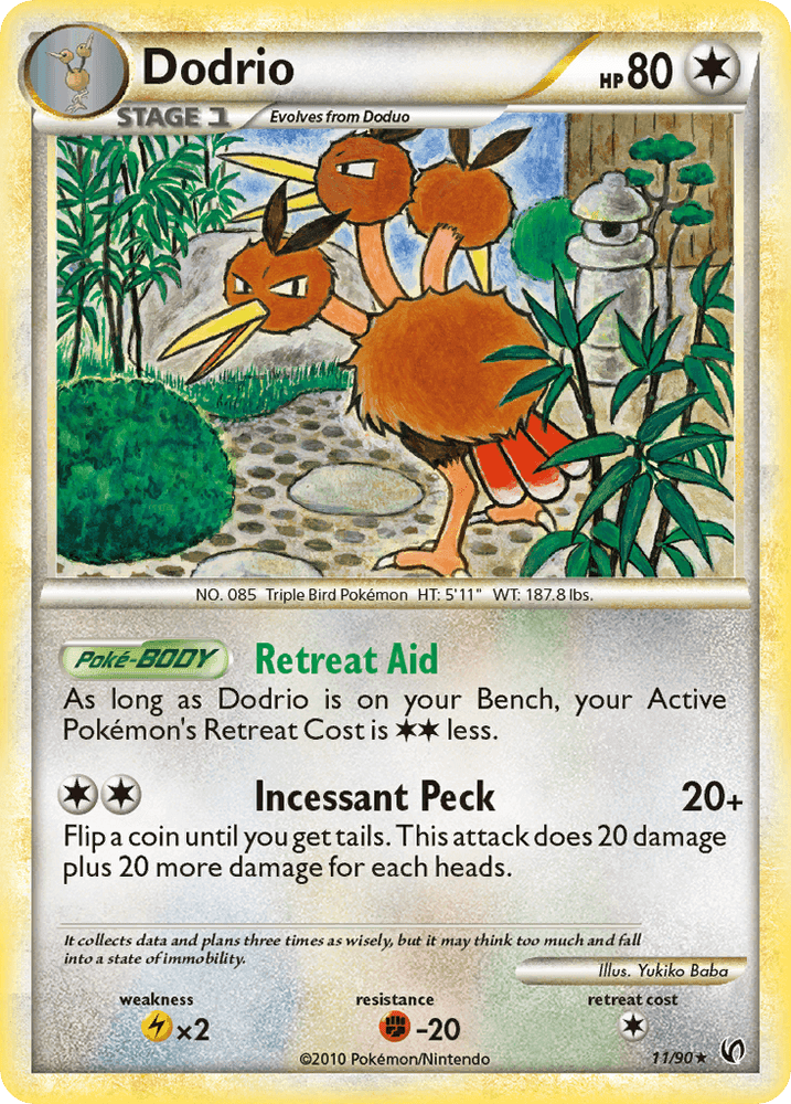 Dodrio (11/90) [HeartGold & SoulSilver: Undaunted] (Online Only)