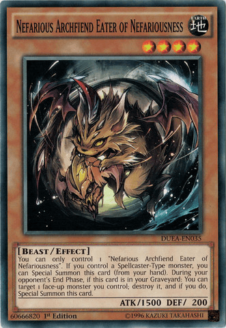 Nefarious Archfiend Eater of Nefariousness [DUEA-EN035] Common (ONLINE ORDER ONLY)