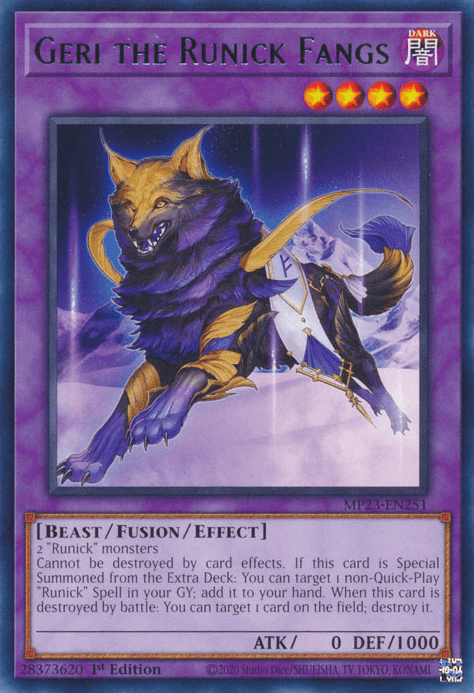 Geri the Runick Fangs [MP23-EN251] Rare (ONLINE ORDER ONLY)