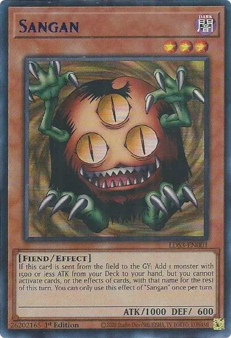 Sangan (Blue) [LDS3-EN001] Ultra Rare (ONLINE ORDER ONLY)