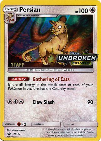 Persian (SM182) (Staff Prerelease Promo) [Sun & Moon: Black Star Promos] (Online Only)