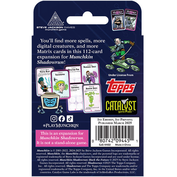 Munchkin - Shadowrun Hack The Future Expansion Pack (Online Order Only)