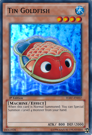 Tin Goldfish [HA07-EN037] Super Rare (ONLINE ORDER ONLY)