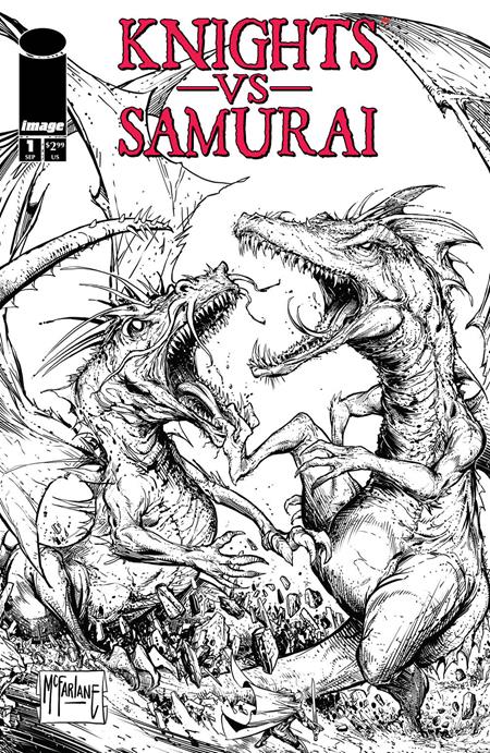 Knights Vs Samurai #1 C Todd McFarlane BW Variant (09/25/2024) Image (ONLINE ORDER ONLY)