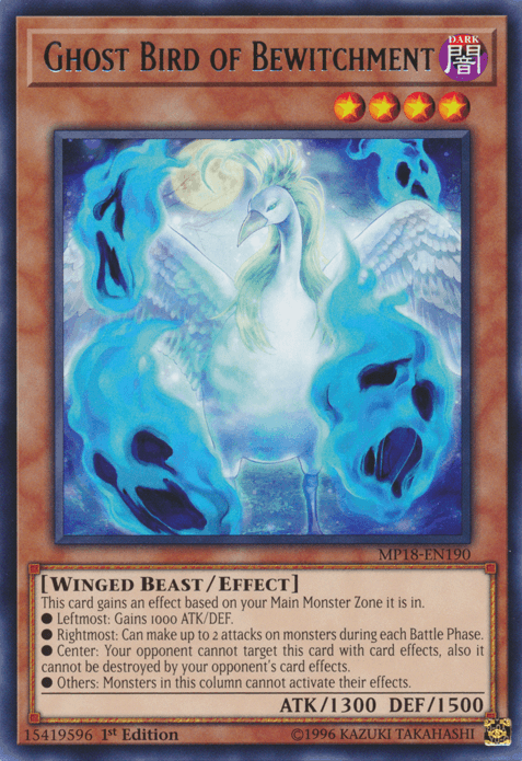 Ghost Bird of Bewitchment [MP18-EN190] Rare (ONLINE ORDER ONLY)