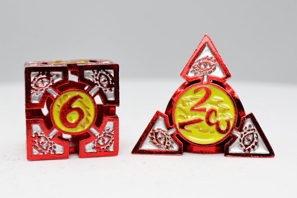 Oculus: Ablaze - Metal RPG Dice Set (ONLINE ORDER ONLY)