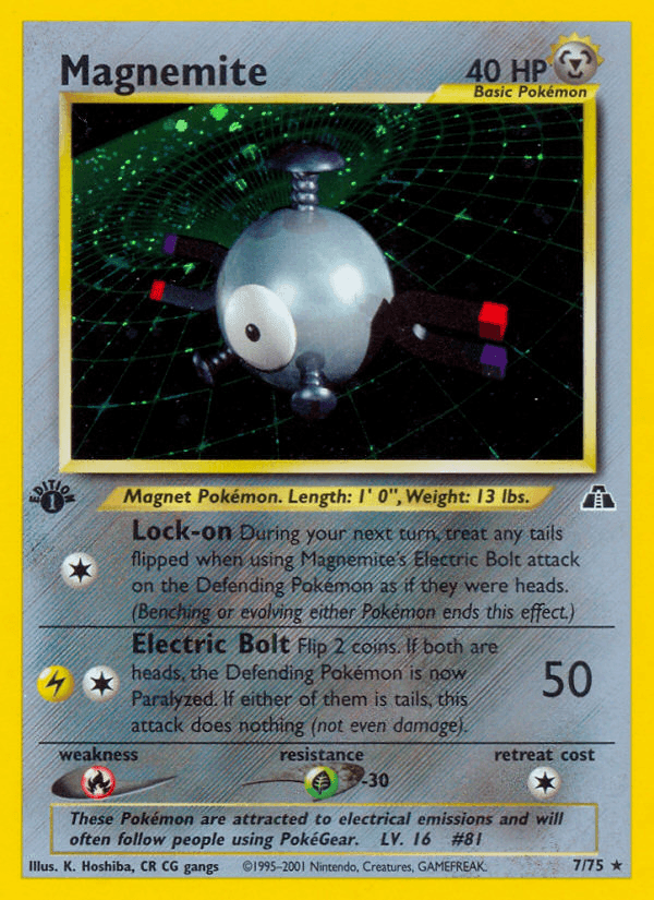 Magnemite (7/75) [Neo Discovery 1st Edition] (Online Only)
