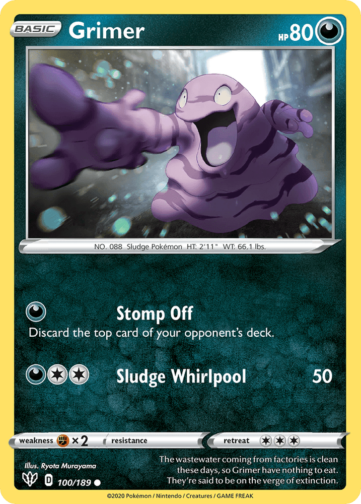 Grimer (100/189) [Sword & Shield: Darkness Ablaze] (Online Only)
